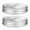 Silver, variant on OUNONA 4pcs Stainless Steel Jar Lids with Straw Opening Wide Mouth Canning Jar Covers for Kitchen Decor