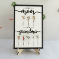 thumbnail image 2 of First Mom Now Grandma Birth Month Flower Wooden Plaque, Personalized Mothers Day Gifts, Mother'S Day Gift, Gift for Mom, 2 of 6