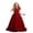 F215-Red, variant on FYDUU Flower Girl Dress Girls Dresses Tulle Long A-Line Holiday Birthday Party Gown Formal Pageant Maxi Dresses Holiday Performances 6-7 Years