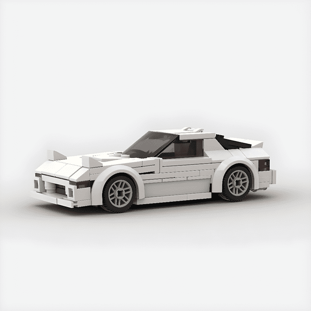 Mazda RX7 White, Speed Champions Fast 2 Furious Race Car Toy Model Building compatible with LEGO Kit, Collectible with Racer Minifigure, Great Gift for Kids - 197 Pieces