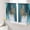 Teal Yellow White, variant on Sheer Curtains 45 Inch Length 2 Panels Set for Kitchen, Abstract Teal Green Semi Sheer Curtains for Windows, White Gold Textured Art Voile Window Treatments Rod Pocket Curtain