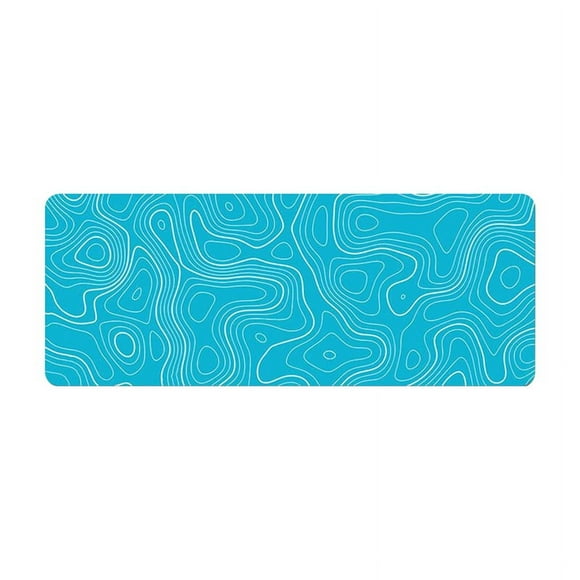 Topographic Contour Extended Big Mouse Pad Computer Keyboard Mouse Mat Mousepad with 2mm Non-Slip 11.8x31.5Inch C