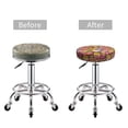 thumbnail image 3 of Uemuo Fruit-Flavored Ice-Cream Pattern Round Bar Stool Seat Covers Washable Stool Cushion Slipcover Elastic Bar Chair Covers-13 inch, 3 of 7