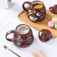 thumbnail image 5 of Aorsher Poop Ceramic Shaped Tea Coffee Mug, Hilarious Novelty Coffee Cup with Lid Spoon, Funny Poop Swirl Design, Funny Home Accessories, Ideal Funny Coffee Mug Gifts for Friends, 5 of 9