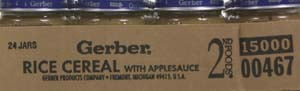 Gerber 2nd Rice Cereal with Applesauce Baby Food, 8 Oz.