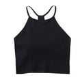 thumbnail image 2 of Sleeveless Beauty Back Pads Wire Free Cropped Vest Women Solid Color Seamless Vest Top White S, 2 of 13