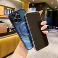 thumbnail image 3 of for iPhone 15 Pro Case  Titanium Glossy Clear with Camera Lens Protector MagSafe Electroplated Dust-Proof Net Shockproof Protective Phone Case Cover 6.1 Inch - Titanium Blue, 3 of 12