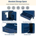 thumbnail image 3 of Euroco 30" Blue Bathroom Vanity with Single Sink, Combo Cabinet Undermount Sink, Bathroom Storage Cabinet with 2 Doors and a Drawer, Soft Closing, Multifunctional Storage, Solid Wood Frame, 3 of 7