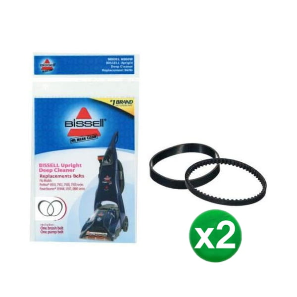 Bissell Proheat 7920, 16971, 25A32, 16998 2Geared & 2Flat Belts Pack Of