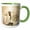 Green/White, variant on 3drose, Funny Steampunk Giraffe with Clocks and Gears, 11oz Magic Transforming Mug