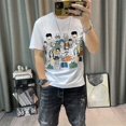 thumbnail image 3 of Camiseta de cuello redondo de anime para hombre, camisetas vintage con gráficos Kpop para hombre, ropa V, top Katoen 5xl, ropa de calle, dibujos de algodón, elegante, tallas S XL, 3 of 5