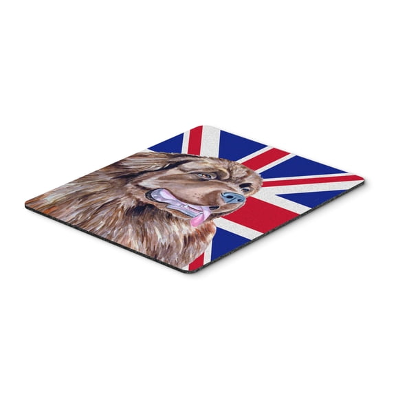 "Newfoundland with English Union Jack British Flag Mouse Pad Hot Pad or Trivet"
