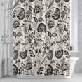 thumbnail image 2 of Farmhouse Black Floral Shower Curtain for Bathroom, Linen Boho Flower Rustic Country Waterproof Cloth Fabric Bathroom Accessories Set with 12 Rust Proof Plastic Hooks, 36"x78", 2 of 9