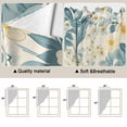 thumbnail image 3 of Spring Meadow Blooms Kitchen Window Curtains, Swag Curtains Valance for Bedroom Living Room Bathroom, Teal Yellow Botanical Rod Pocket Window Treatment Curtain Block Drapes 2 Panels 36"x63", 3 of 9