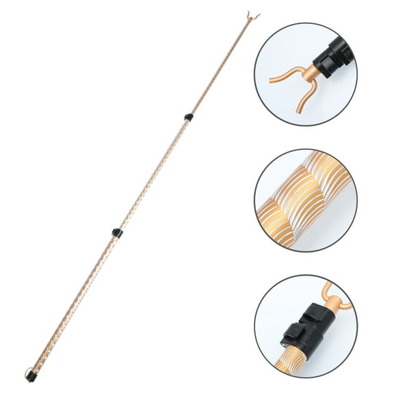 Raindrops 1Set Golden Aluminium Alloy Clothesline Pole for Clothes Line Prop Pole Outdoor Retractable