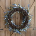 thumbnail image 5 of JEWLALO 18" Spring Artificial Forsythia Flower Wreath, All Year Around Wreath for Front Door, Wedding Window Home Wall Indoor Front Door Decor (Blue), 5 of 5