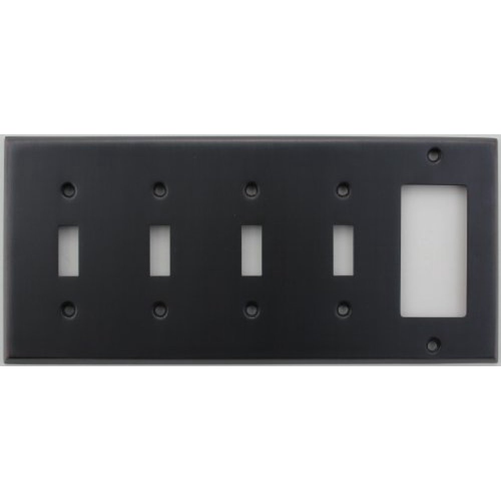 Classic Accents Stamped Steel Oil Rubbed Bronze Five Gang Wall Plate