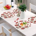 thumbnail image 6 of Ryvnso Strawberry Round Plate Mats Dining Table Placemat Set of 4 for Holiday Decoration, 6 of 7