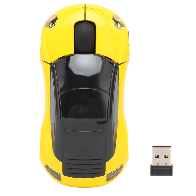 Ratón inalámbrico para coche de 2,4 GHz, Plug and Play, con batería, diseño de coche deportivo 3D, para ordenador con Windows