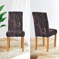 thumbnail image 3 of Yayeee 2 Pack Dining Chair Covers Stretch Parson Chairs Slipcovers Seat Protector, Dark Purple Floral Pattern, 3 of 6