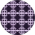 thumbnail image 1 of Ahgly Company Machine Washable Indoor Round Transitional Bright Lilac Purple Area Rugs, 3' Round, 1 of 7