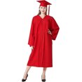 thumbnail image 3 of Toga de diploma universitario y birrete de graduación para adultos 2023 Disfraz de graduación de secundaria rojo M para hombres y mujeres, 3 of 5