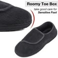 thumbnail image 3 of LongBay Men's Memory Foam Diabetic Slippers Comfy Warm Plush Fleece Arthritis Edema Swollen House Shoes, 3 of 8