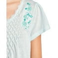 thumbnail image 5 of Casual Nights Women's Flowery Short Sleeve Nightgown, 5 of 5