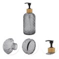 thumbnail image 5 of Unique Bargains 1 Pc Durable Cylinder Argyle Soap Dispenser 13.53oz Gray Black, 5 of 6