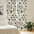 thumbnail image 4 of Ambesonne Abstract Curtains 2 Panel Set, Geometric Modern Leaves, Pair of - 28" x 63", Eggshell Dark Grey Ecru, 4 of 4