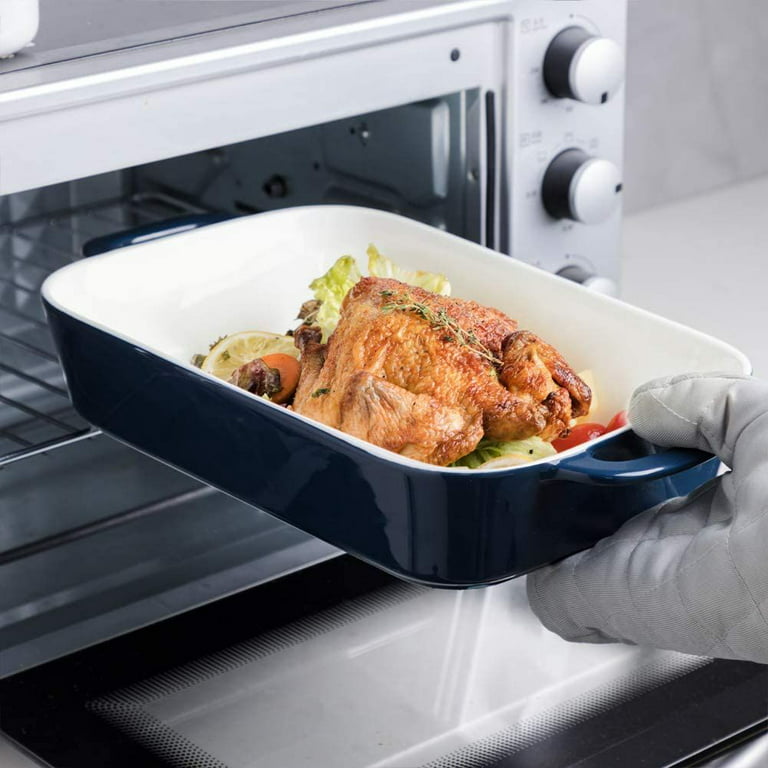 Walchoice 8 x 8 inch Baking Pan with Lid Set of 2, Nonstick Square Cake Pan with Covers, Stainless Steel Deep Bakeware for Oven Cooking Lasagna