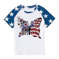 thumbnail image 2 of YABCSAZ 4th of July Tops for Girls Boys Short Sleeve Casual Loose Fit Summer T-shirts American Flag Star Kid Outfits Toddler Baby Patriotic Clothes Unisex Tops Independence Day Tops 5 Years, 2 of 8