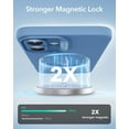 thumbnail image 4 of for iPhone 16 Pro Max Case, Compatible with MagSafe, Shockproof Military-Grade Protection, Magnetic Phone Case for iPhone 16 Pro Max, Classic Hybrid Case (HaloLock), Clear, 4 of 5