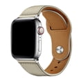 thumbnail image 1 of Correa de reloj profesional de piel sintética suave, estilo retro, elegante, accesorio para iWatch 42/44/45, color beige, 1 of 1