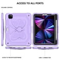 thumbnail image 7 of TECH CIRCLE iPad Pro 11 inch Case,iPad Air 5th/4th Generation Case,Heavy Duty Shockproof Protective Case with Kickstand Butterfly Wings Pencil Holder for iPad Pro 11" 4th/3rd/2nd/1st,Purple, 7 of 7