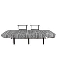 thumbnail image 3 of Ethnic Futon Couch, Black and White Geometric Ornament Hand Drawn Style Folk Native Peruvian Borders, Daybed with Metal Frame Upholstered Sofa for Living Dorm, Loveseat, Black White, by Ambesonne, 3 of 4