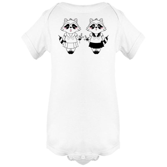 Two Racoons In A Uniform Bodysuit Infant -Image by Shutterstock,  6 Months