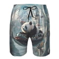thumbnail image 3 of Fuzoiu Panda In Futuristic City Print Men's Beach Shorts,Men's Swim Trunks,Quick Dry Board Shorts with Pockets,Men's Bathing Suits for Surfing, Running, and Casual Wear-X-Large, 3 of 6