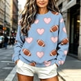 thumbnail image 4 of jjayotai Women’s Football Print Sweatshirt Crewneck Oversized Long Sleeve Pullover Tops Gameday Sweatshirts, 4 of 6