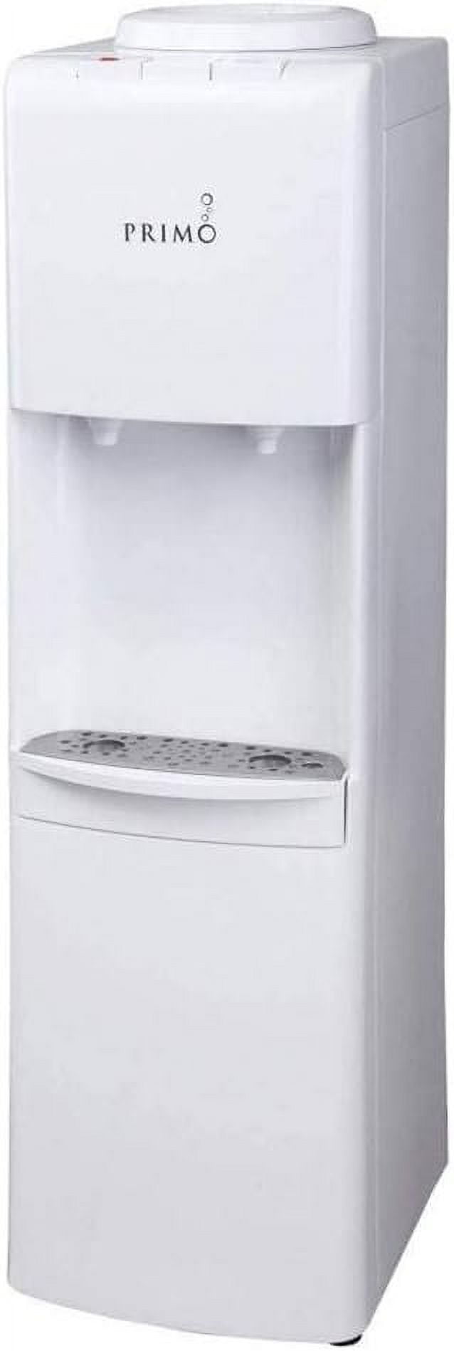 Primo Top-Loading Water Dispenser - Hot and Cold, Child Safety Lock - 5 Gal, White