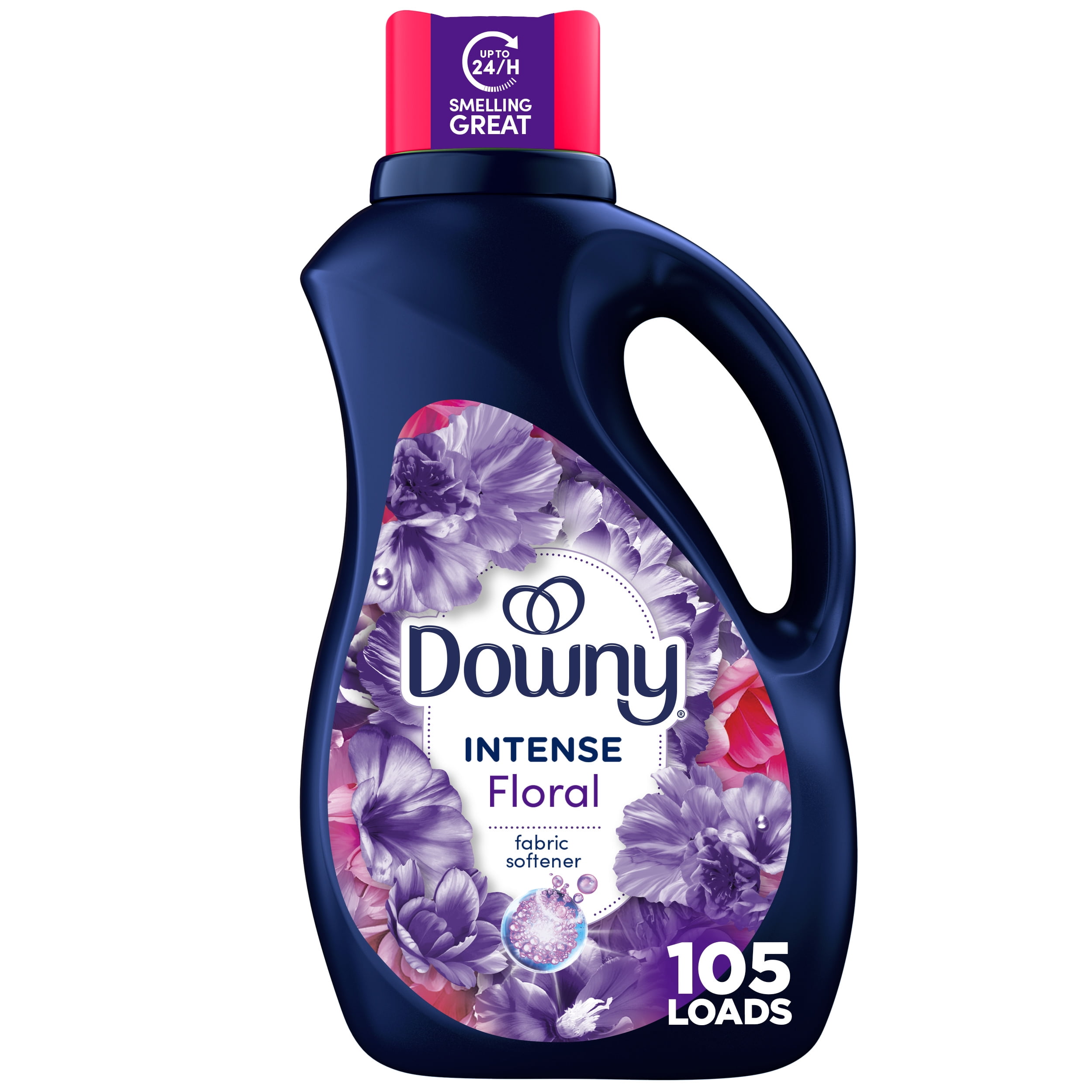 (4 pack) Downy Intense Liquid Fabric Softener and Conditioner, Floral Scent, 77 fl oz, 105 Loads