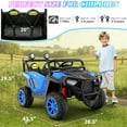 thumbnail image 7 of Funcid 24 Volt Ride on Toys, 2-Seater Ride on Cars with Remote Control, 400W Electric Car, Ride on UTV w/ Bluetooth, MP3, Seat Belts, Volume Adjustment, Suspension, Blue, 7 of 7