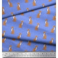 thumbnail image 3 of Soimoi Blue polyester Crepe Fabric Cats Geometric Print Fabric by the Yard 52 Inch Wide, 3 of 3