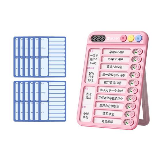 Chores Chart for Kids Portable Daily Checklist Board Self-discipline Chores Chart Adults Schedule Reminder Board