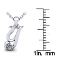 thumbnail image 5 of SuperJeweler Y Initial Necklace in 14 Karat White Gold, Diamond Accent and Swirly, With Free 18 inch Cable Chain, for Women, 5 of 6
