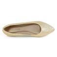thumbnail image 3 of Zapatos DREAM PAIRS Flats de Punta para Mujer Dorados Talla 9.5, 3 of 6