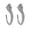 Sliver, variant on 1 Pair Shining Vivid Appearance Stud Earrings Simple Snake Shape Ear Studs Jewelry Accessories