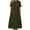 Army Green, variant on Dresses for Women,Women Oversize Mini Dress,Women's Fashion Casual Solid Color Plus Size Waist Defining Short Sleeve V-Neck Dress for Dress