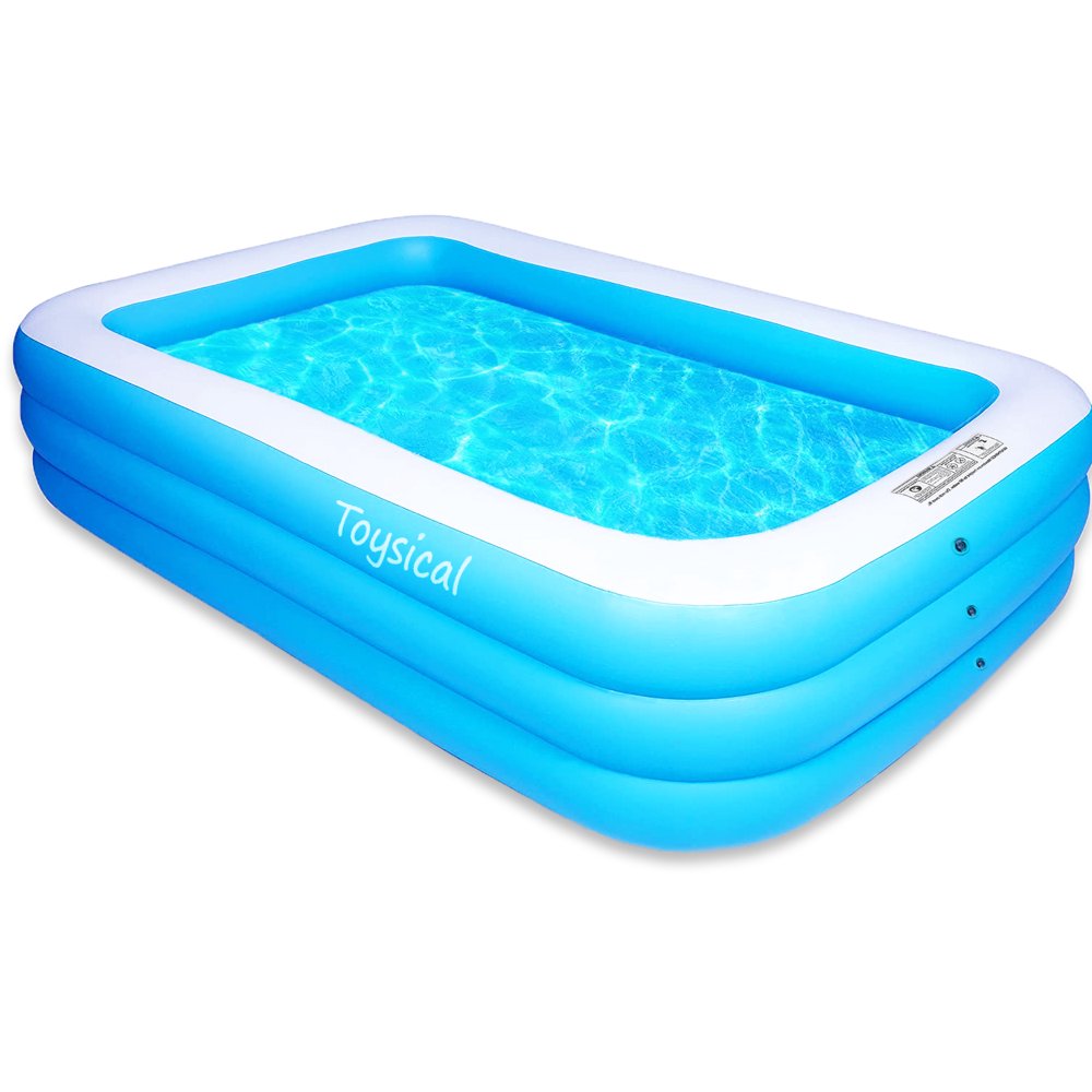 Toysical Inflatable Pool with Air Pump 118 x 72 x 22” Above Ground