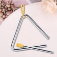 thumbnail image 2 of Musical Triangular Steel School Children Rhythm Band Percussion Instrument with Beater - 5 Inches, 2 of 8